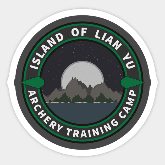 Island of Lian Yu - Archery Training Camp Sticker by callumlwale